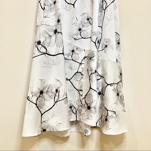 NWT ELIE TAHARI Niki Floral Midi Dress Fresh Pearl - Picture 9 of 16